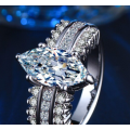 Sparkling 4.80ct Cr.Diamond Engagement Ring. Size 8 | P-Q | 18mm