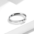 I LOVE YOU Engraved Heart Titanium Promise Ring. Size 8