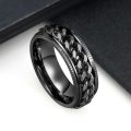 WOW!! Mens Titanium Chain Design Spinner Band. Ring Size 10 / T-U