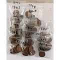 ***UNION OF SOUTH AFRICA*** MIXED LOT OF 159 QUARTER PENNIES 1942 TO 1959***