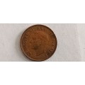 ***UNION OF SOUTH AFRICA*** CRACKED DIE 1944 QUARTER PENNY*** COIN 1