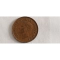 ***UNION OF SOUTH AFRICA*** CRACKED DIE 1943 QUARTER PENNY*** COIN 5