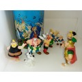 Vintage Asterix Figurines with Tin