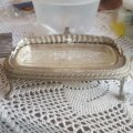 vintage silver butter dish