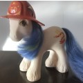 My Little Pony - Big Brother Chief (1987) with fireman's hat and racecar comb