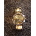 GENEVA CRYSTAL ACCENTED GOLD TONE LADIES WATCH