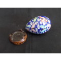 Clossenay Egg with Beautiful Butterflies Images on Wooden Stand