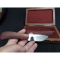 P van der Westhuizen handmade R.S.A. Knife in Wooden Box