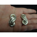 Vintage Designer 925 Argent Silver Clip On Earings (clearly marked) 11.5 GRAMS