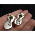 Vintage Designer 925 Argent Silver Clip On Earings (clearly marked) 11.5 GRAMS