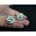 Vintage Designer 925 Argent Silver Clip On Earings (clearly marked) 27.6 GRAMS