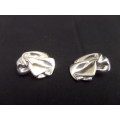 Vintage Designer 925 Argent Silver Clip On Earings (clearly marked) 22.7 GRAMS