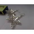 Set of 925 Silver Star Fish Earings 12.5grams