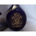 Very Rare John Haig Dimple 15 Year Blue and Gold Old Whisky Decanter Sealed and boxed 750 ml