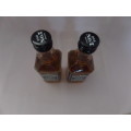 2 x  Miniature Jack Daniels Whiskey Bottles 50 ml Sealed
