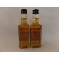 2 x  Miniature Jack Daniels Whiskey Bottles 50 ml Sealed