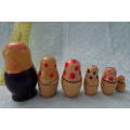 Set of Small Russian Babushka Dolls - 7 cm and down