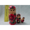 Set of Russian Babushka Dolls - 13 cm and down