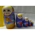 Set of Russian Babushka Nesting Dolls - 12 cm and down