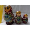 Set of Russian Babushka Dolls - 14 cm and down