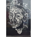Gregoire Boonzaier 1909 - 2005  Linocut Old Man with Hat- Signed in Pencil 1978
