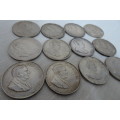 12  X 1967 Silver Republic of South Africa One Rand Coins (BID PER COIN)