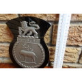Stunning South Africain Navy Ships Plaque - P.M. Brug - Pewter and Glass mounted on Wood