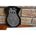 Stunning South Africain Navy Ships Plaque - S.V.D Stel- Pewter and Glass mounted on Wood