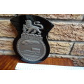 Stunning South Africain Navy Ships Plaque - Transvaal - Pewter and Glass mounted on Wood