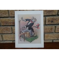 T.O. Honiball (1905 - 1990) Set of Five Handsigned Lithographs `Adoons-Hulle`. Includes 6 Postcards