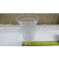 Pretty Vintage Small Clear Cut Glass Vase 13,5 x 10,5 cm