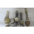 Interesting Collection of Watches. Not in Working Order. Details in Description. SOLD AS IS.
