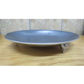 Stunning Footed Large Round Aluminium Bowl/Dish Diameter 33cm Height 5,5 cm