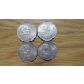 Four Republic of South Africa 1966 Silver One Rand Coins 15g Each BIDDING PER COIN