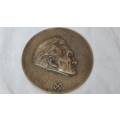 Large Vintage Commemorative Bronze Medal of German Lyric Poet Stefan George (1865-1933) D: 9,5cm