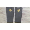 Pair of South African Defence Force First Lieutenent Epaulettes 12 x 6cm