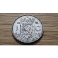 Netherlands 1958 Silver One Gulden 6.5 g