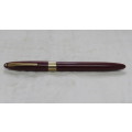 Stunning Vintage Sheaffer Burgundy Barrel/Lid White Dot Fountain Pen L: 14,5 cm