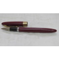 Stunning Vintage Sheaffer Burgundy Barrel/Lid White Dot Fountain Pen L: 14,5 cm