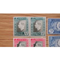 Unused Ten 1937 Union of South Africa Coronation/ Eight 1935 Silver Jubilee Stamps. See Description.