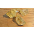Three Stunning Golden Apatite Natural Stone Crystals. Details in Description.