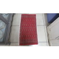 Beautiful Turkaman Geometric Pattern Red Rug 101 x 51,5 cm