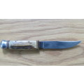 Fantastic Vintage FR. Plucker Jr. Solingen Rostfrei Hunting Knife Stag Handle L: 17,5 cm