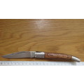 Awesome Vintage `Laguiole` 440 Folding Knife With Wood Handle L: 21,5 cm