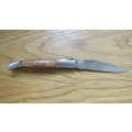 Awesome Vintage `Laguiole` 440 Folding Knife With Wood Handle L: 21,5 cm