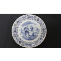 Pretty, Vintage Boch Belgium Blue and White Delft Plate D: 21,5 cm