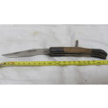 Fantastic Vintage `Laguiole` Folding Knife With Two Tone Wood Handle and Corkscrew L: 22 cm