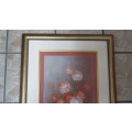 Framed Robert Cox (1934-2001) Still Life of Flowers Oil on Board 90 x 58cm Signed COURIER ONLY