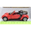 Boxed `Maisto Smart` Die Cast Smart Roadster - Coupe With Pull back Action Scale 1:31 L: 11 cm