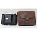 Vintage 1938 German Made Zeiss Ikon Ikonta 521 Camera With Leather Case SOLD AS IS